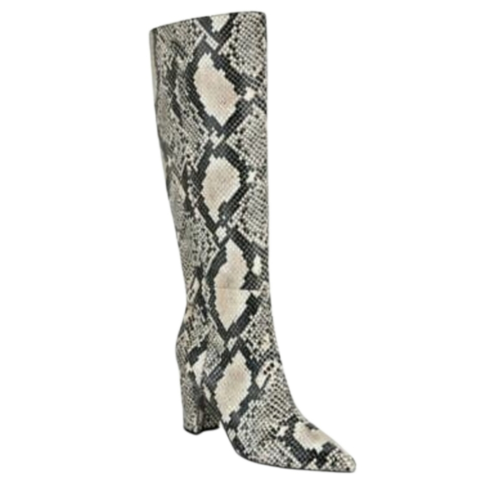 (W) Guess Snake Print Chunky Heel